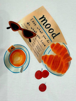 Anaz Croissant & Coffee Graphic Tee