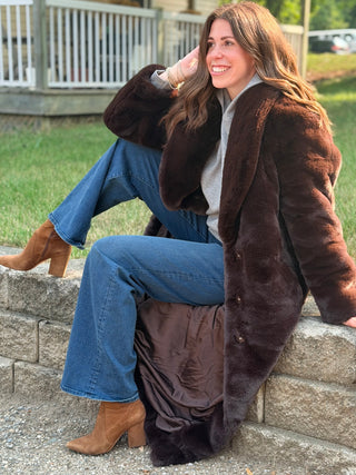 Lyla + Luxe Kate Full Length Faux Fur Coat