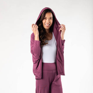 Terrera Jaime Bamboo Hoodie in Sangria