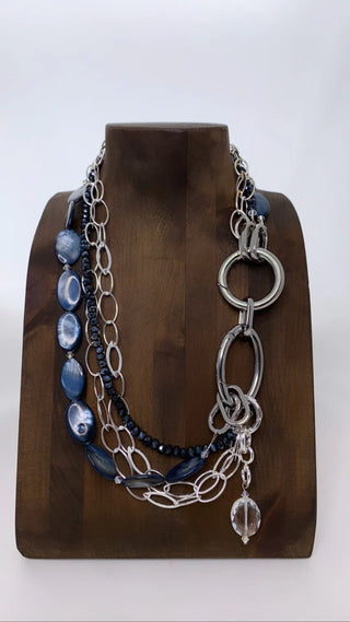 Lofttan Annette Navy/ Silver Necklace Combination