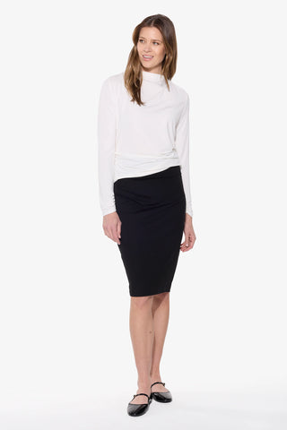 Beddome Shirred Winter White Bamboo Top