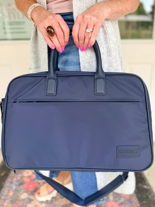 Lambert Amalfi Navy Nylon Travel Tote