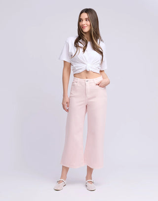 Yoga Denim Maya Lily Wide Leg Jean in Light Pink