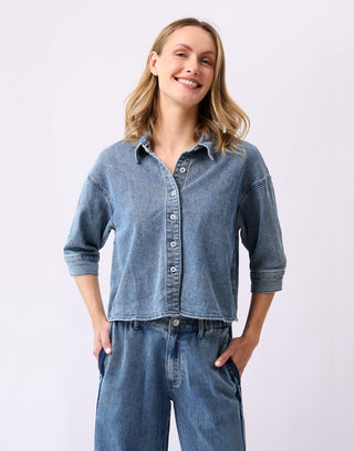 Yoga Denim Loose Featherweight Shirt