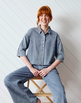 Yoga Denim Loose Featherweight Shirt