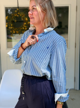 FRNCH Angelo Button Down Shirt with Bow