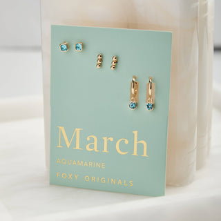 March Birthstone Earrings