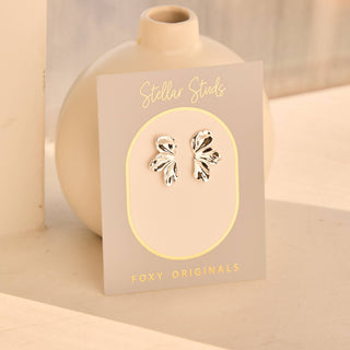 Foxy Originals Rosette Stud Earrings (Gold or Silver)