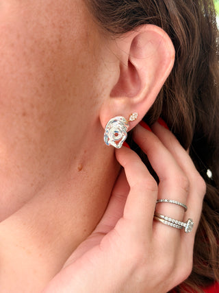 Pilgrim Inner Earrings in Silver