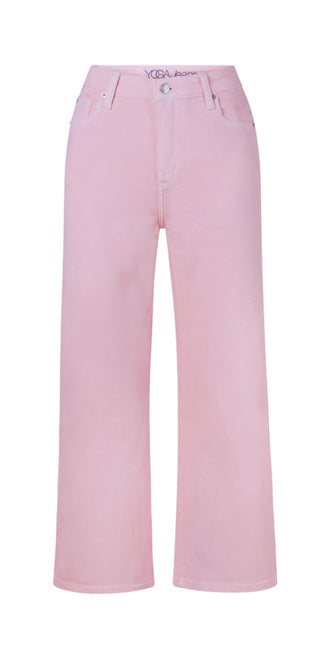 Yoga Denim Maya Lily Wide Leg Jean in Light Pink