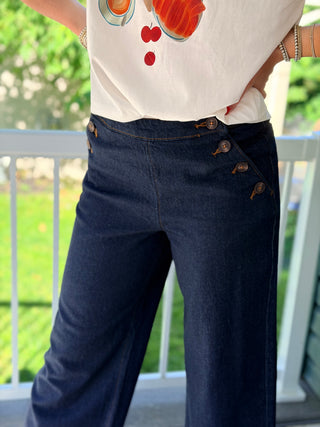 White Stuff Reese Button Detail Jean