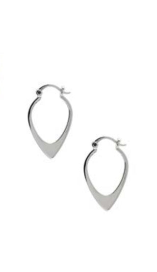 Sarah Mulder Small Ariam Earrings in Rhodium