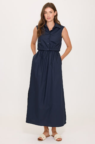 Pistache Polished Poplin Maxi Skirt