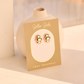 Foxy Originals Chelsea Stud Earrings (Gold or Silver)