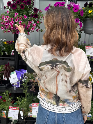 Take me to Italy Cream Scenic Bomber