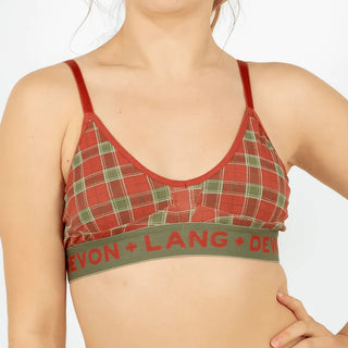 Devon + Lang Bria Bralette in Holiday Tartan