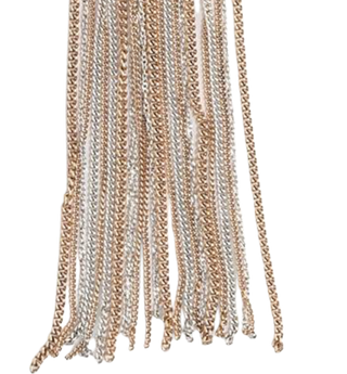 Editorial Scarf Fringe Necklace-Two Tone-100% recycled steel