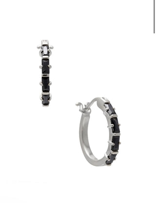Sarah Mulder Kelly Hoop Earrings in Rhodium
