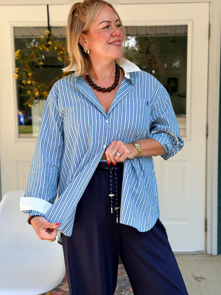 FRNCH Angelo Button Down Shirt with Bow
