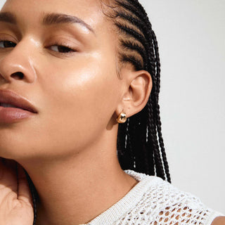Pilgrim JUA Gold Chunky Hoop Earrings