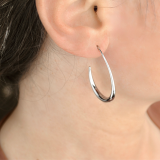 Blueeye Jewellery Silver Teardrop Hoop