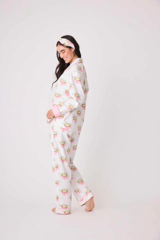 PJ Salvage Flannel PJ Set: Love U So Matcha!