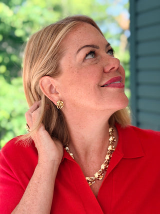 Pilgrim Inner Earrings in Gold