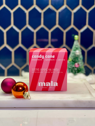 Mala Candy Cane Candle