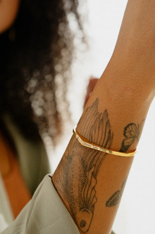 Sarah Mulder Golden Hour Cuff Gold CZ