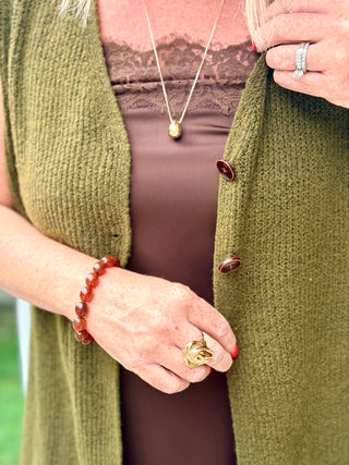 Echo Verde Duster Vest in Loden Green