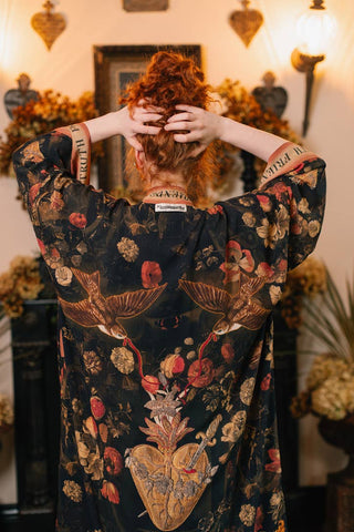 Market of Stars Heart of Gold Opera Duster Kimono Robe