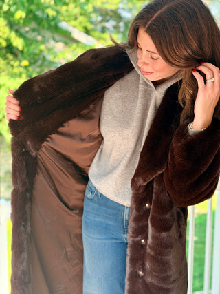 Lyla + Luxe Kate Full Length Faux Fur Coat