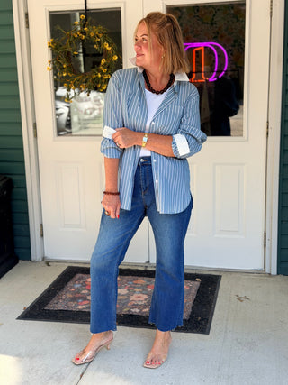 FRNCH Angelo Button Down Shirt with Bow