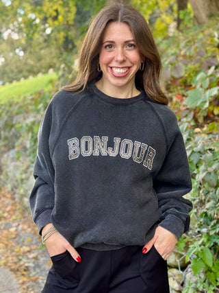 Brunette the Label Bonjour Not Your Boyfriend's Sweatshirt