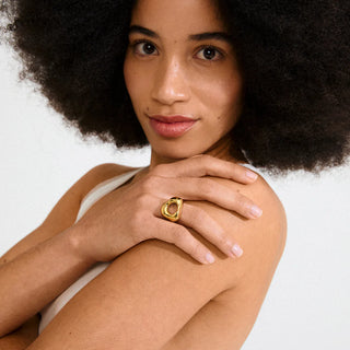 Pilgrim "Be Free" Gold Plated Statement Ring