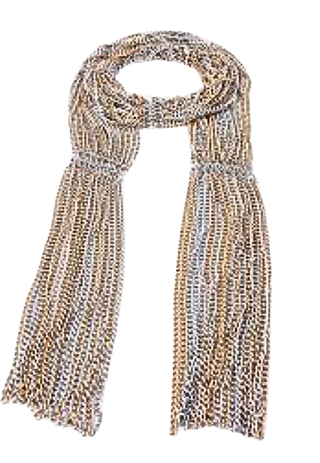 Editorial Scarf Fringe Necklace-Two Tone-100% recycled steel