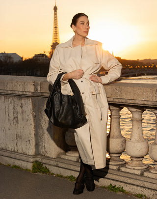Brunette The Label Gold Button Trench