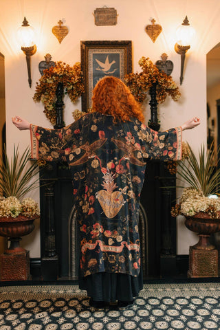 Market of Stars Heart of Gold Opera Duster Kimono Robe