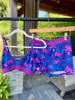 Devon + Lang Bria Boyshort in Bromeliad Ultraviolet