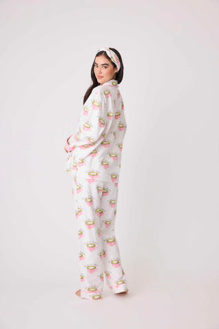 PJ Salvage Flannel PJ Set: Love U So Matcha!