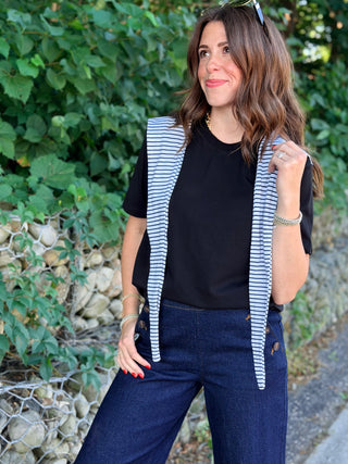 Anaz French Girl Scarf Tee