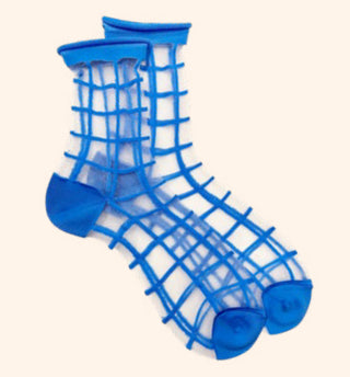 Unified Sheer French Windowpane Socks (2 colours)