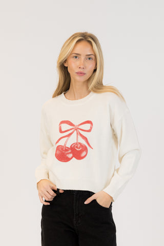Lyla + Luxe Avery Cherry Pullover