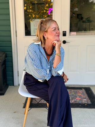 FRNCH Angelo Button Down Shirt with Bow