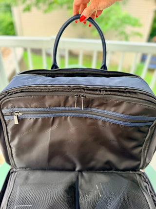 Lambert Amalfi Navy Nylon Travel Tote