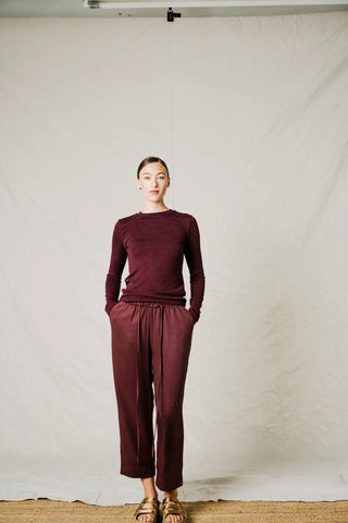 Bodybag by Jude George Crewneck in Burgundy