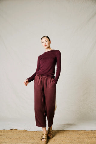 Bodybag by Jude George Crewneck in Burgundy
