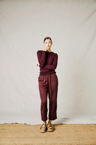 Bodybag by Jude George Crewneck in Burgundy