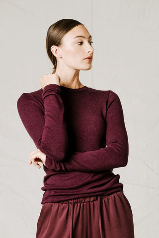 Bodybag by Jude George Crewneck in Burgundy