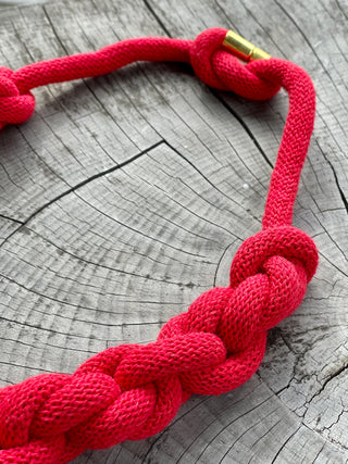 Mabel Knot Necklace in Classic Red